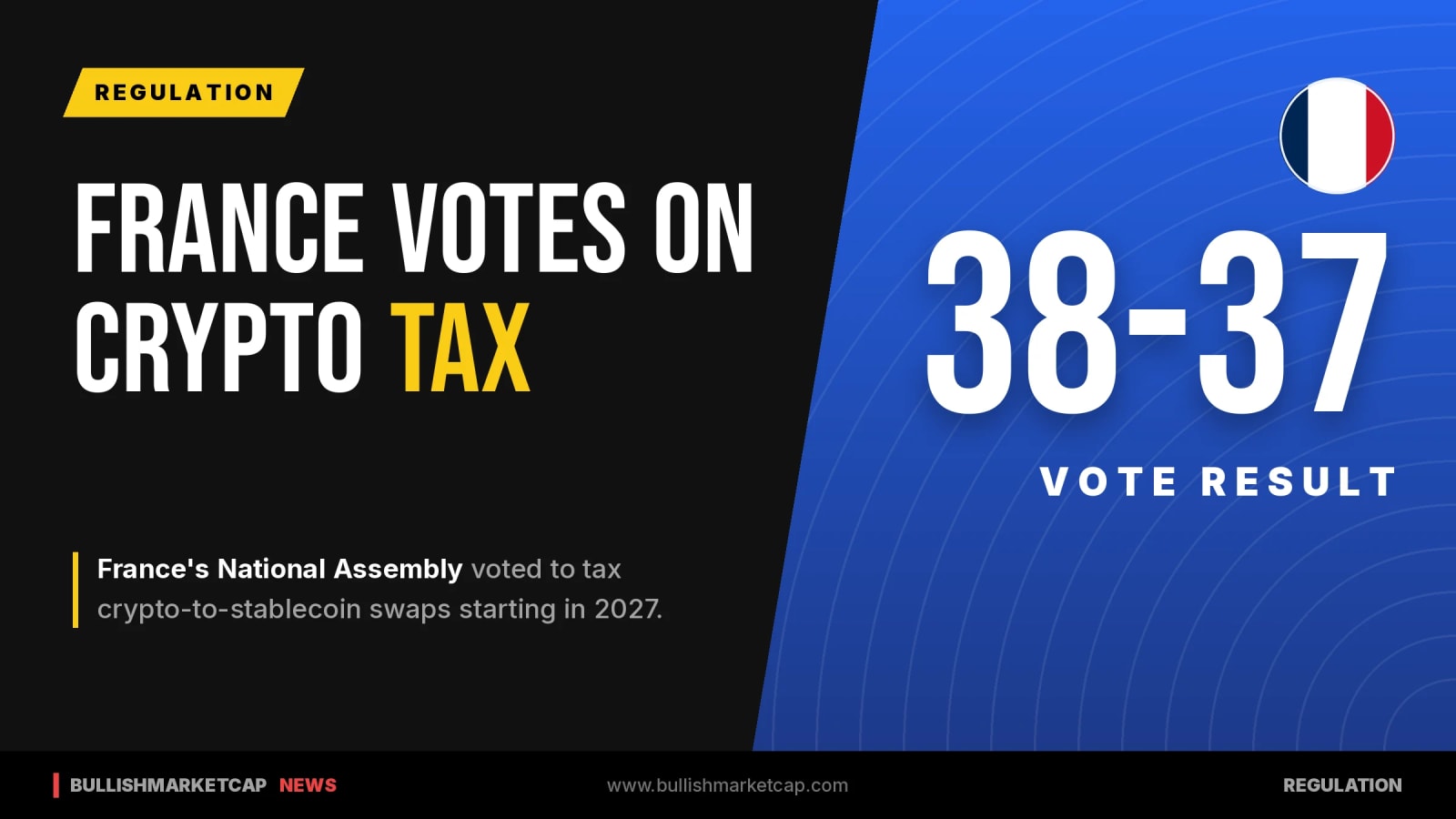 France Passes Crypto-to-Stablecoin Tax Vote