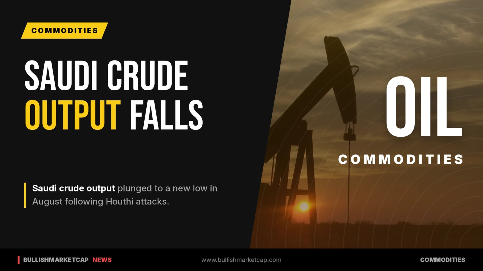 Saudi Crude Output Falls to New Low in August
