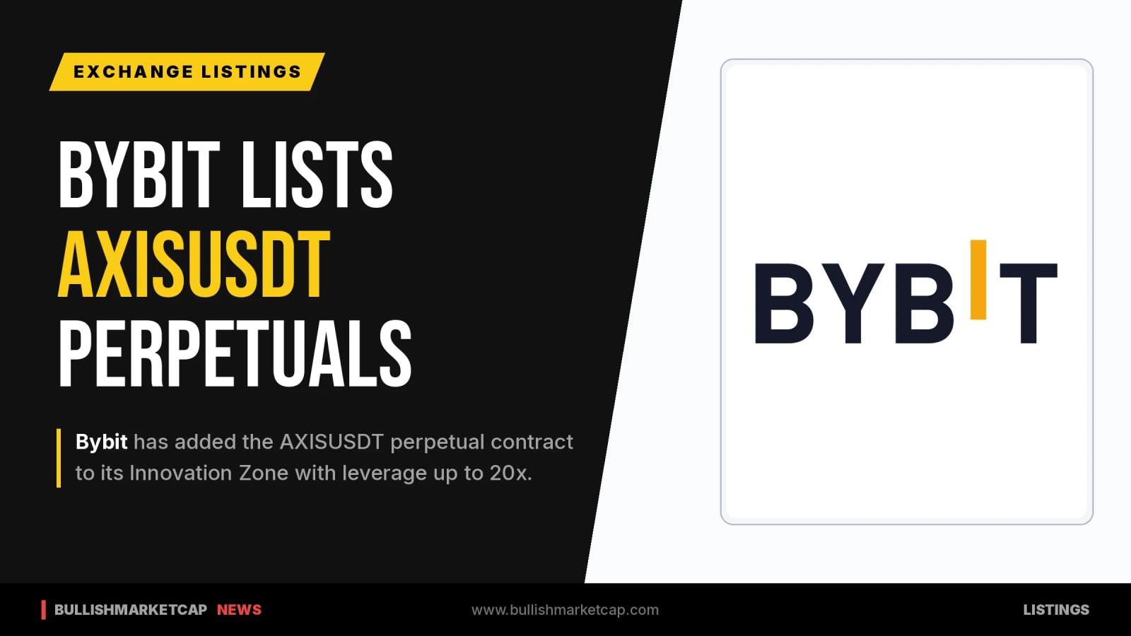 Bybit Lists AXISUSDT Perpetual Contract With 20x Leverage