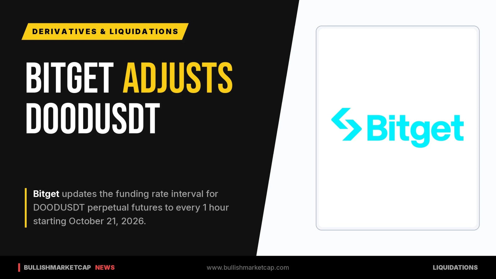 Bitget Adjusts DOODUSDT Perpetual Futures Parameters