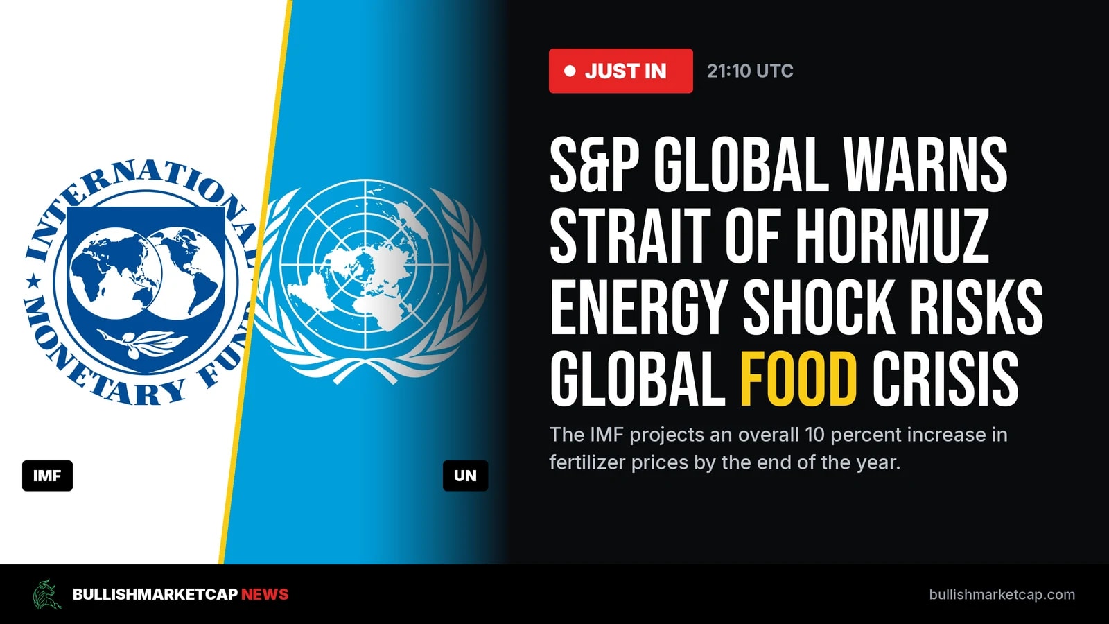 S&P Global Warns Hormuz Disruption Risks Food Crisis