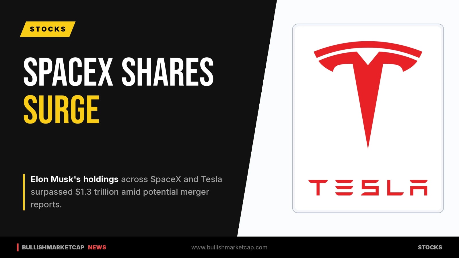 SpaceX Shares Soar On Possible Merger With Tesla