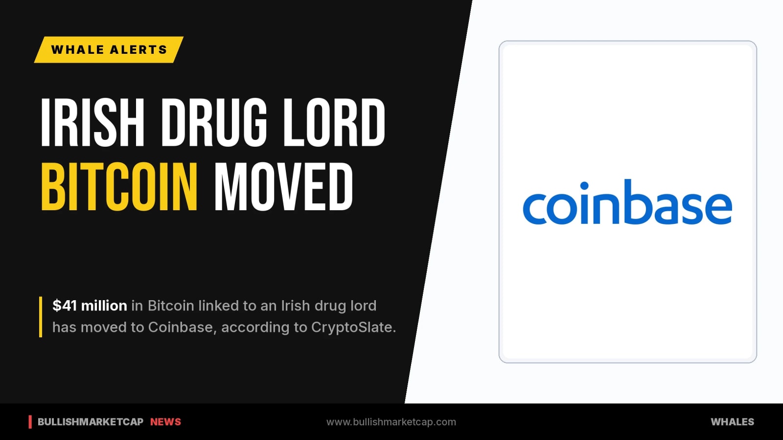 Irish Drug Lord Bitcoin Fortune Moves $41 Million to Coinbase