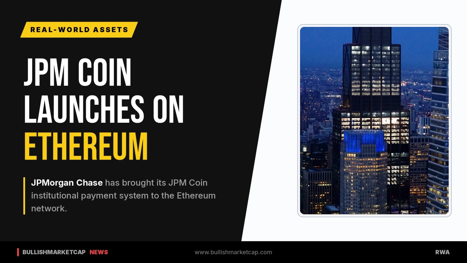 JPMorgan Brings JPM Coin to Ethereum for Institutional Use