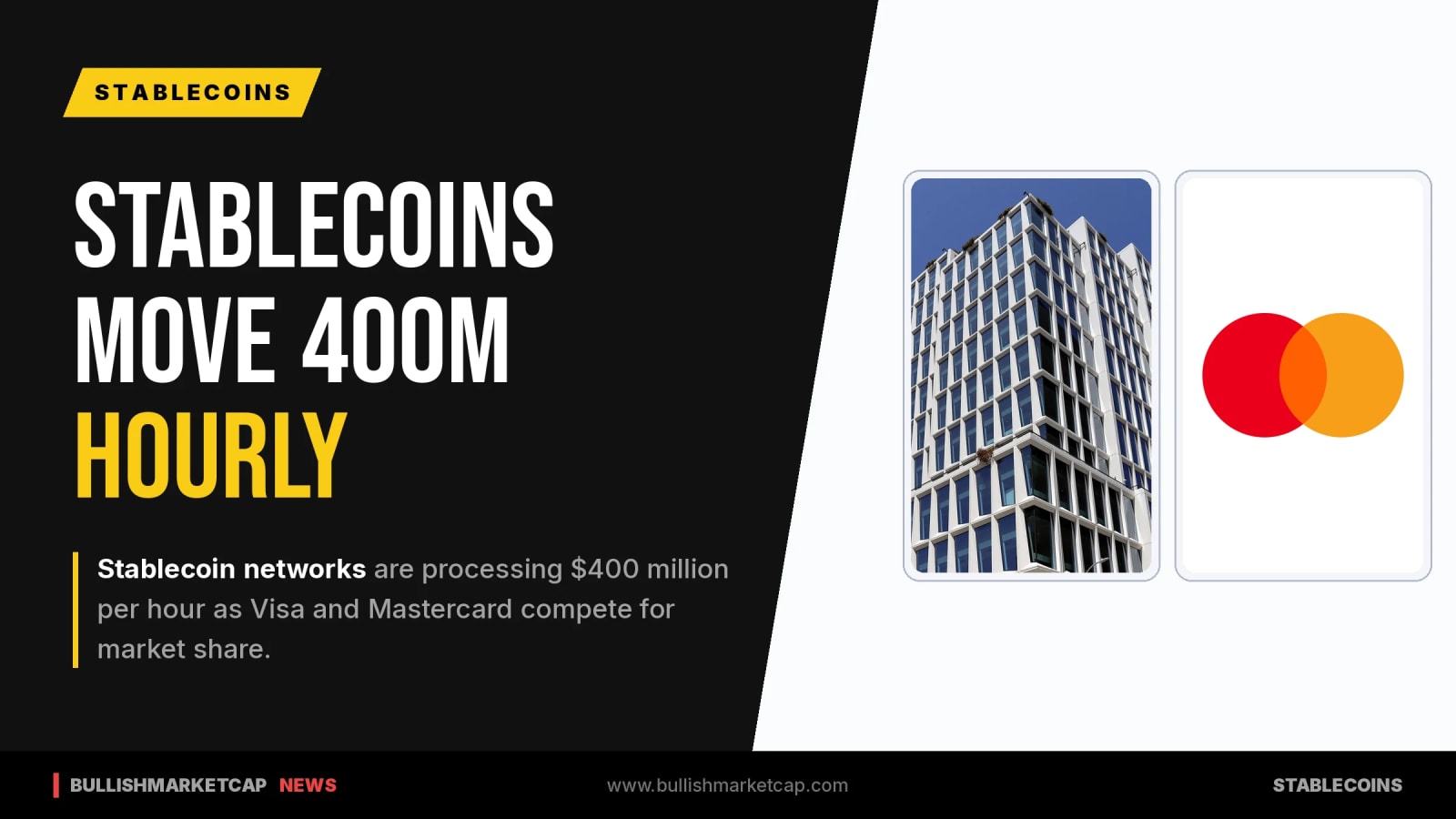 Stablecoins Transfer $400M Hourly As Visa And Mastercard Compete
