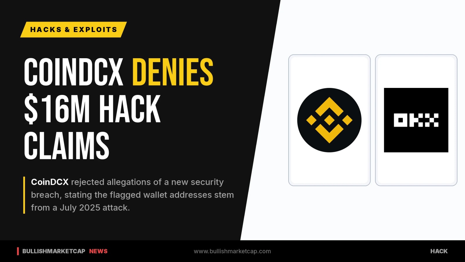 CoinDCX Denies New $16M Hack Amid Wallet Scrutiny