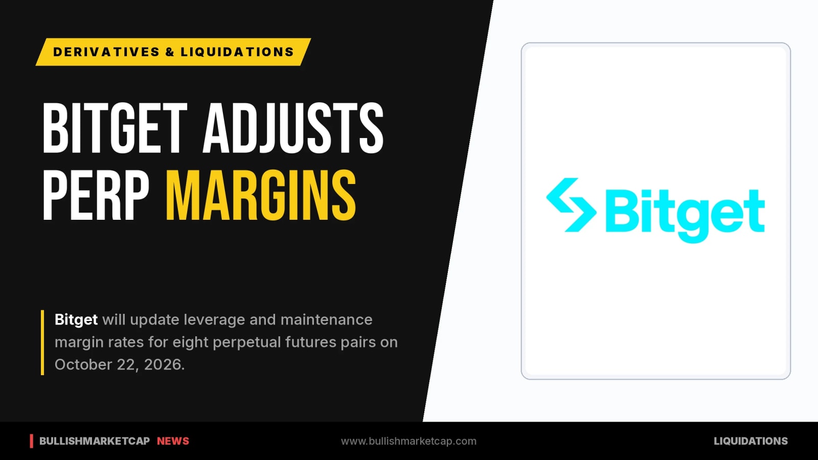 Bitget Adjusts Leverage and Margins for Eight Perpetual Pairs
