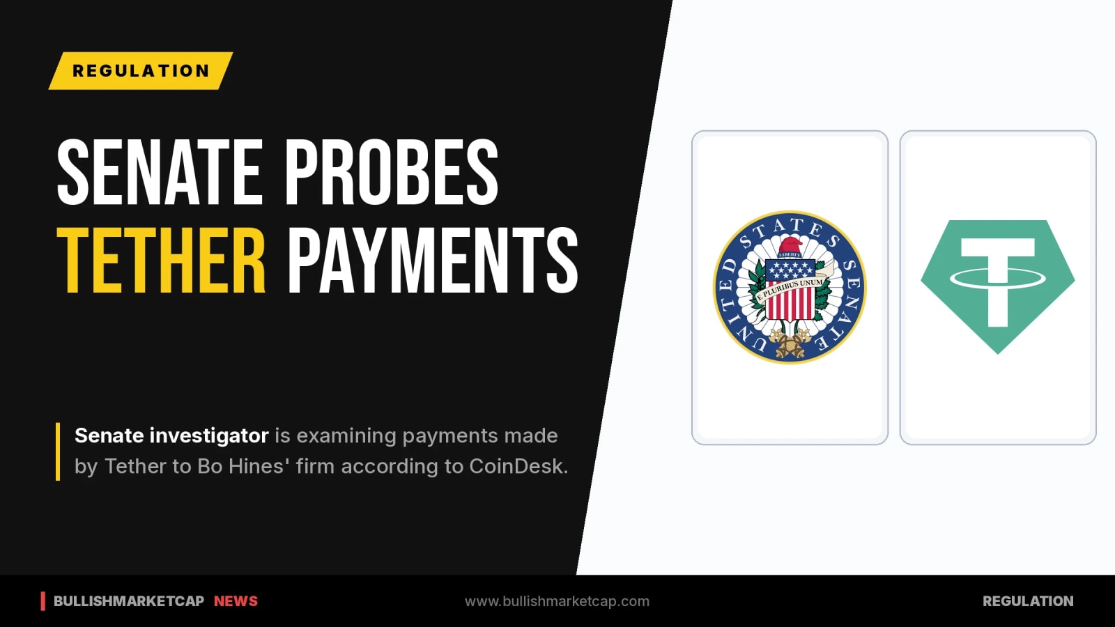 Senate Investigator Examines Tether Payments to Bo Hines' Firm
