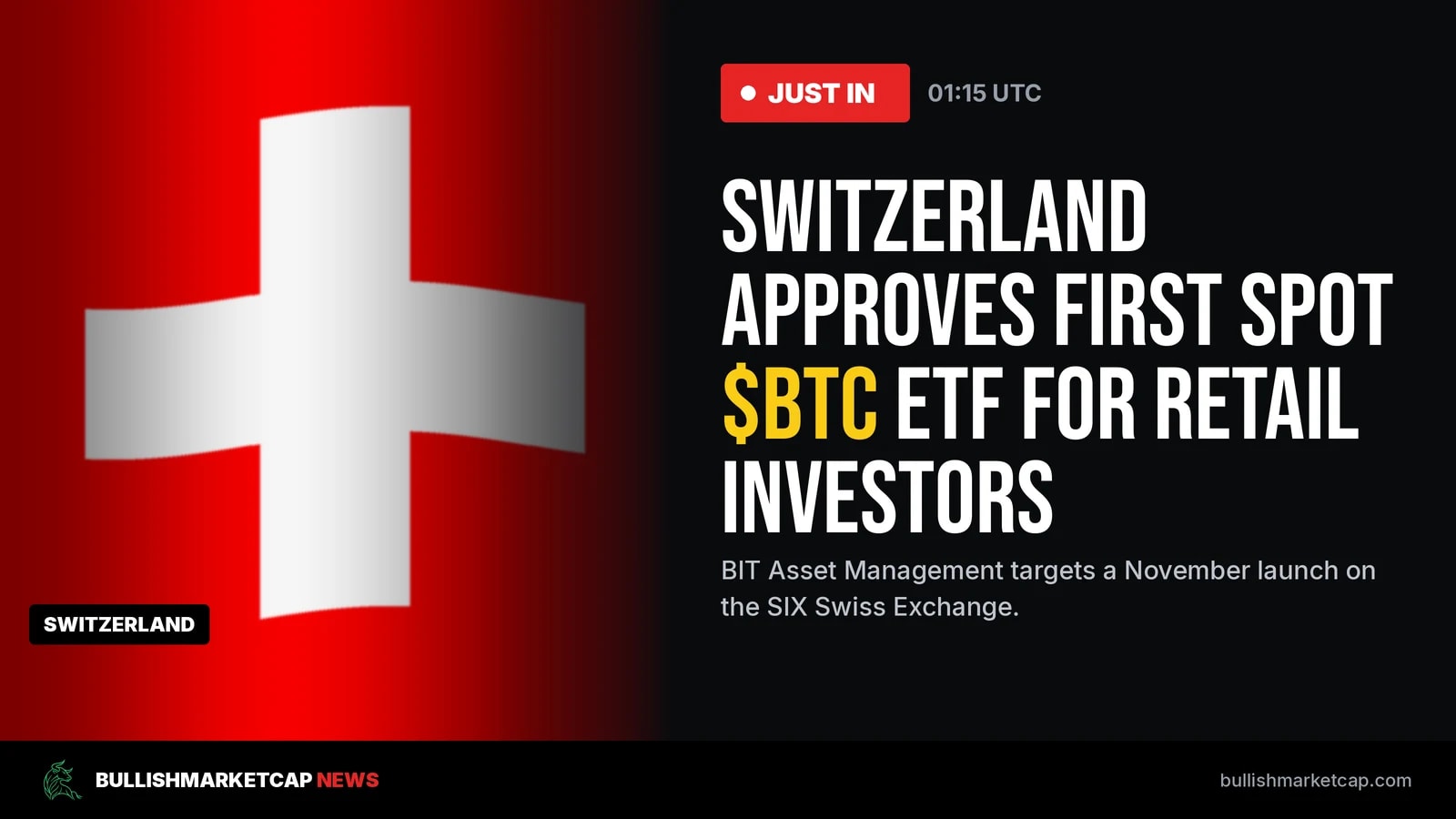 Switzerland Approves First Spot Bitcoin ETF