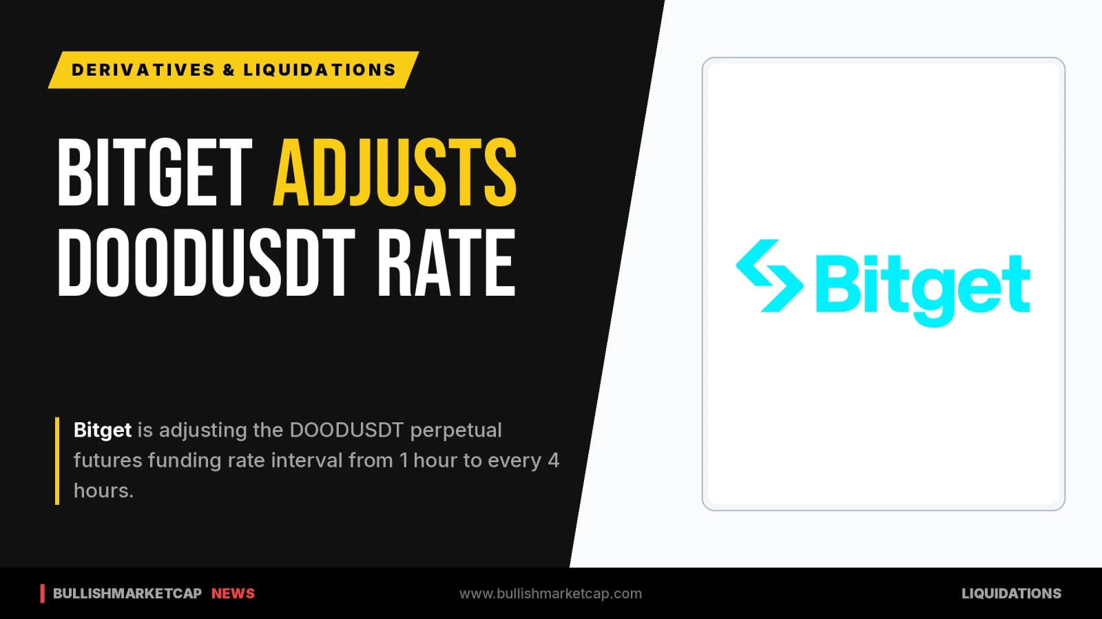 Bitget Adjusts DOODUSDT Perpetual Funding Rate Interval