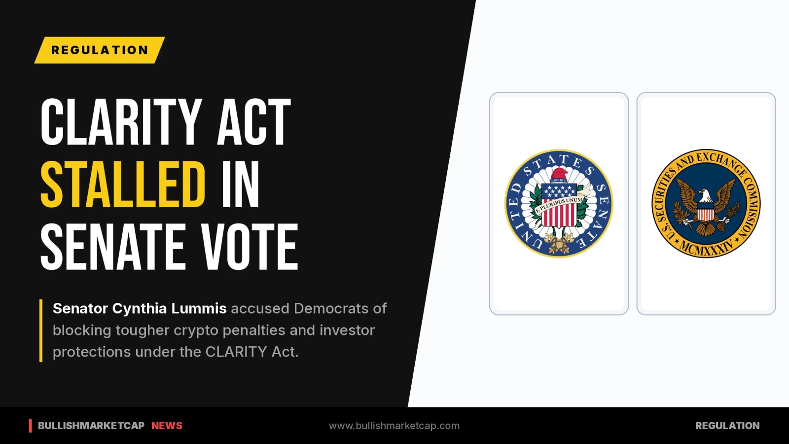 Lummis Says Democrats Blocked Crypto Rules in CLARITY Act