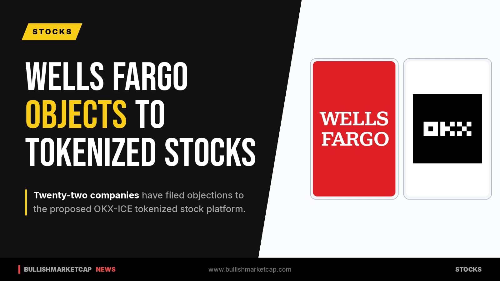 Wells Fargo and Five Others Object to OKX-ICE Tokenized Stocks