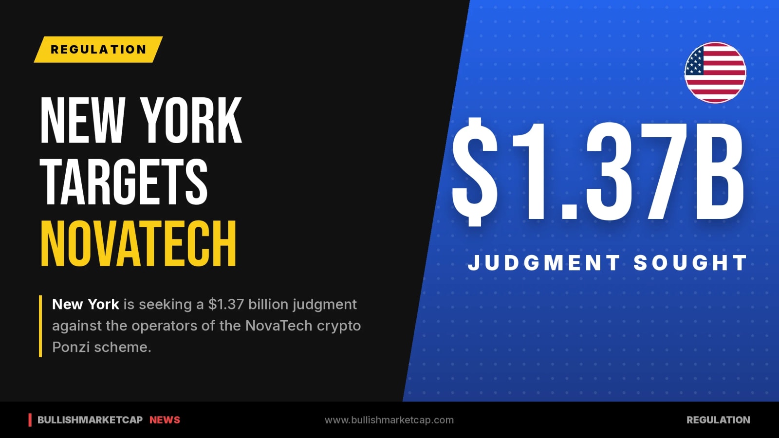 New York Seeks $1.37 Billion Over NovaTech Scheme