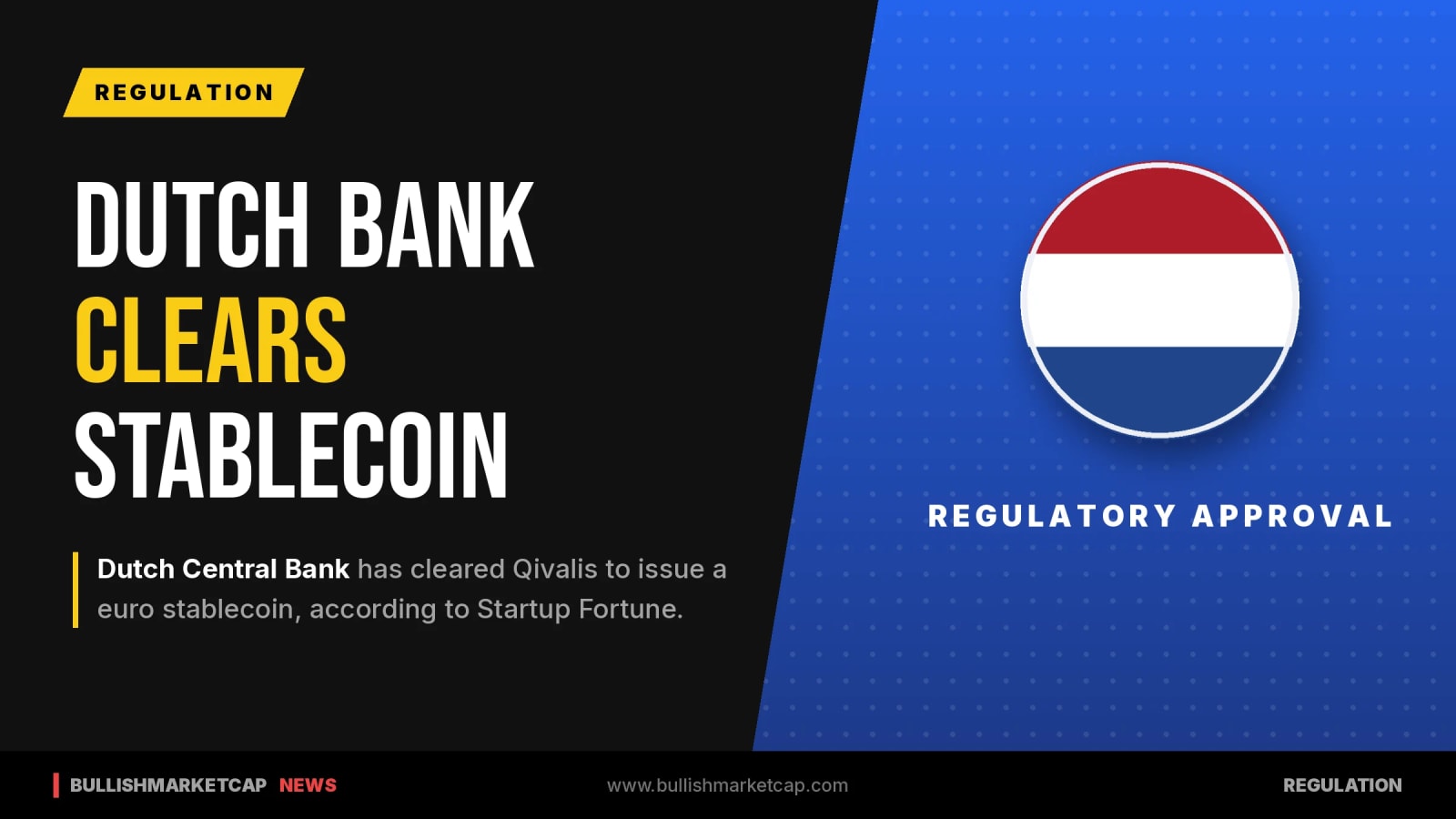 Dutch Central Bank Clears Qivalis to Issue Euro Stablecoin