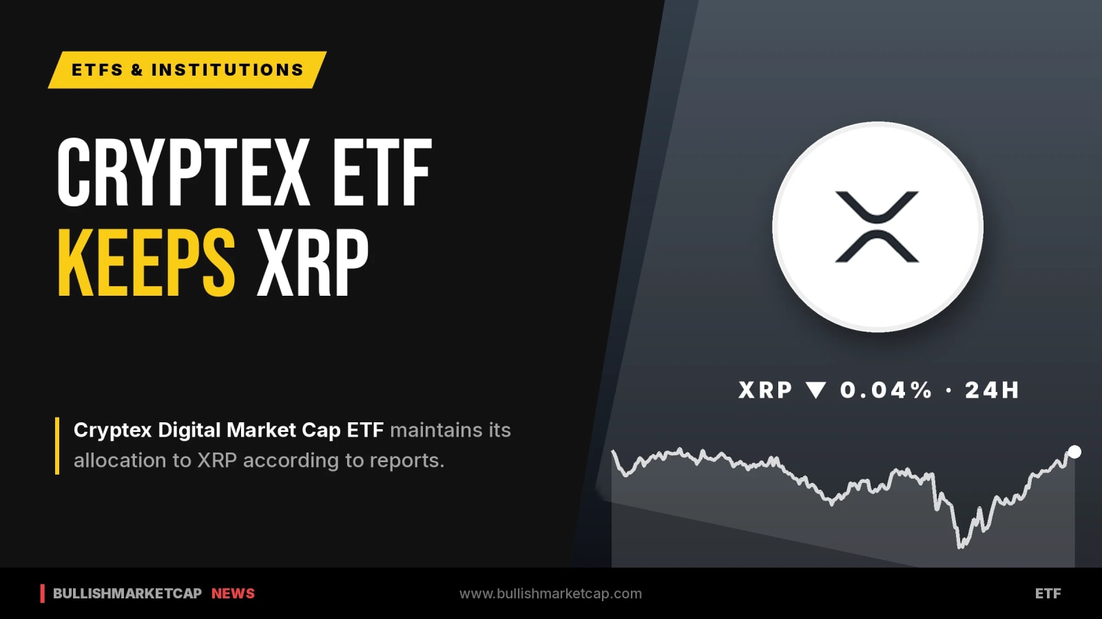 Cryptex Digital Market Cap ETF Maintains XRP Allocation
