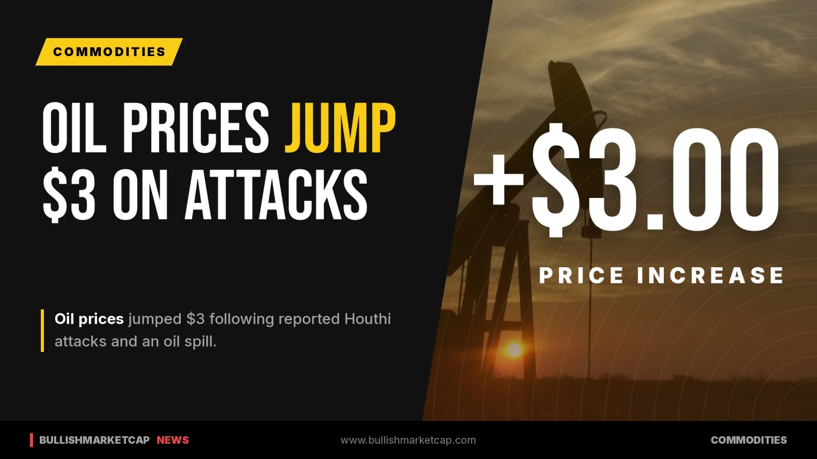 Oil Prices Jump $3 Following Houthi Attacks and Oil Spill
