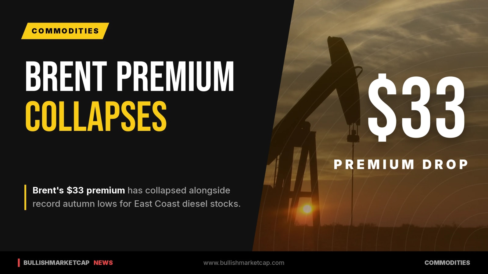 Brent Oil Premium Collapses and Diesel Stocks Hit Record Low