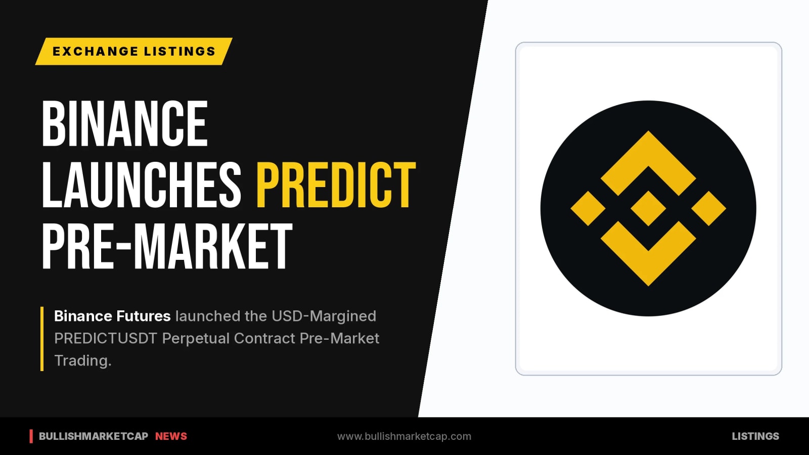 Binance Futures Launches PREDICTUSDT Pre-Market Contract
