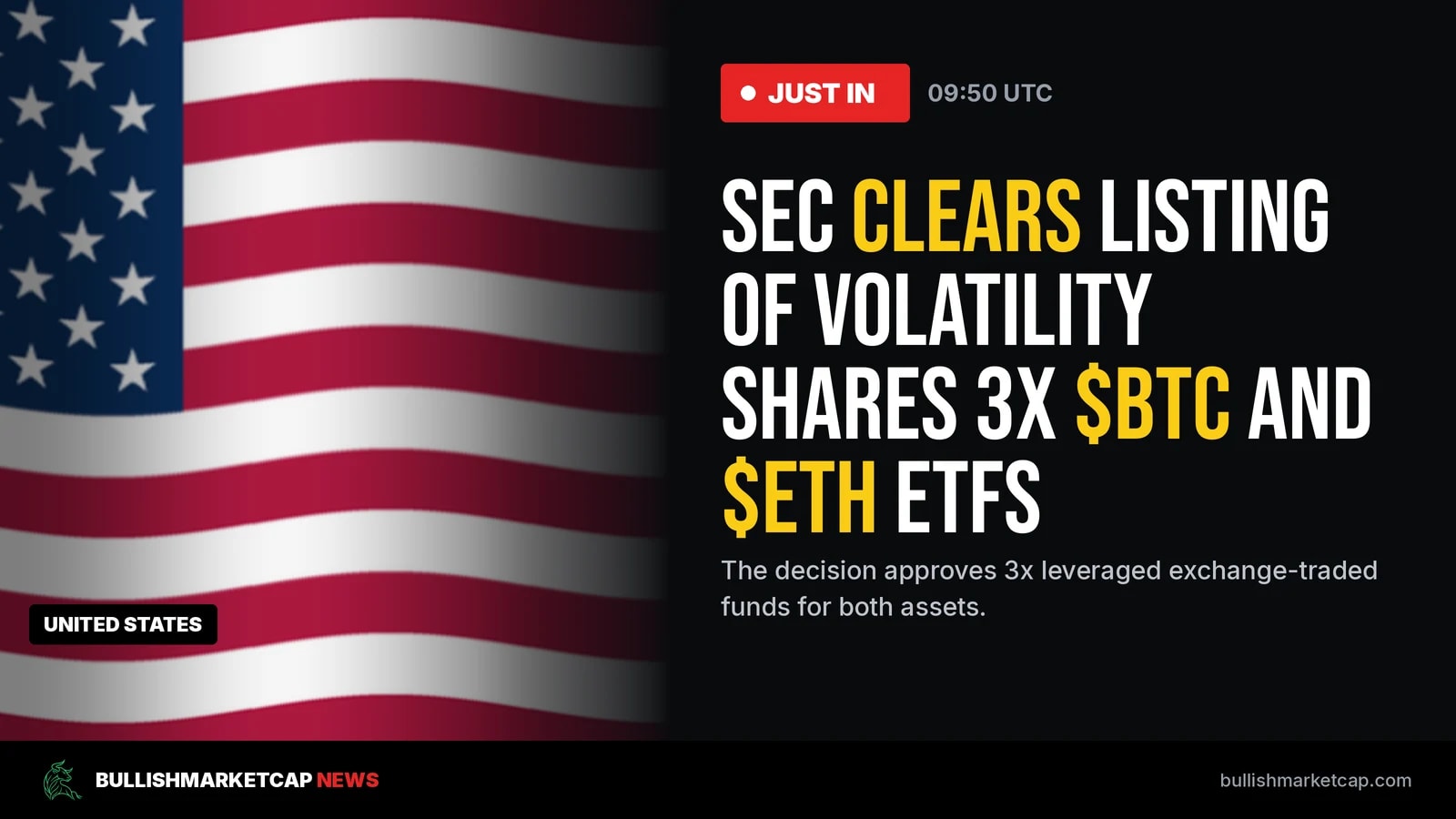 SEC Clears Volatility Shares 3x Bitcoin and Ether ETFs