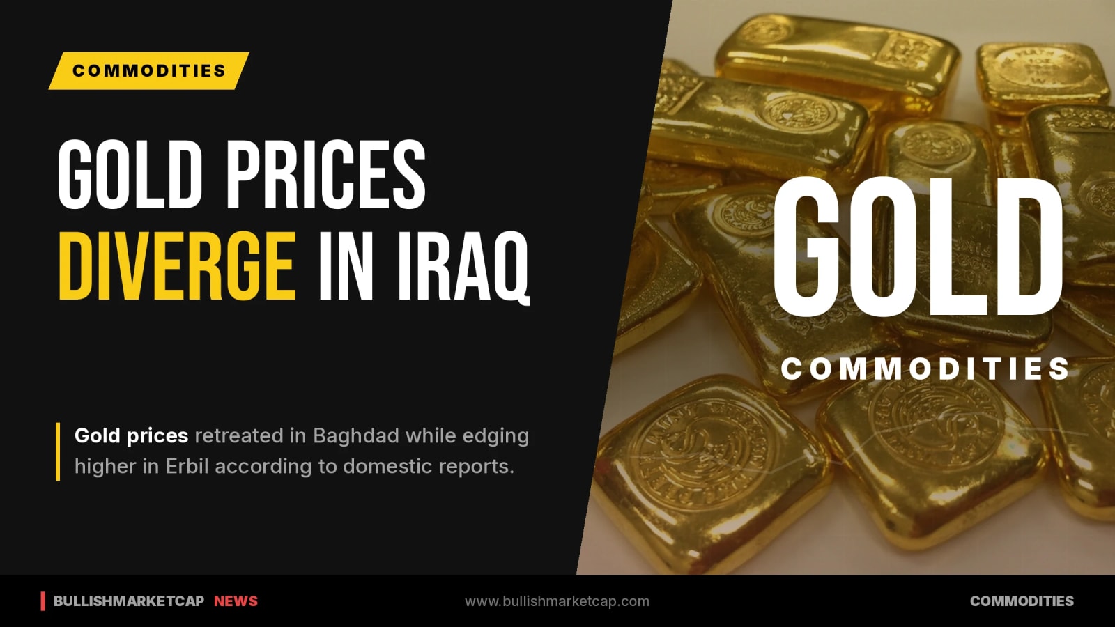 Gold Prices Retreat in Baghdad While Edging Higher in Erbil