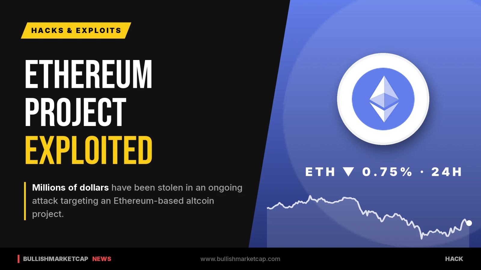 Ethereum-Based Altcoin Project Suffers Multimillion Hack