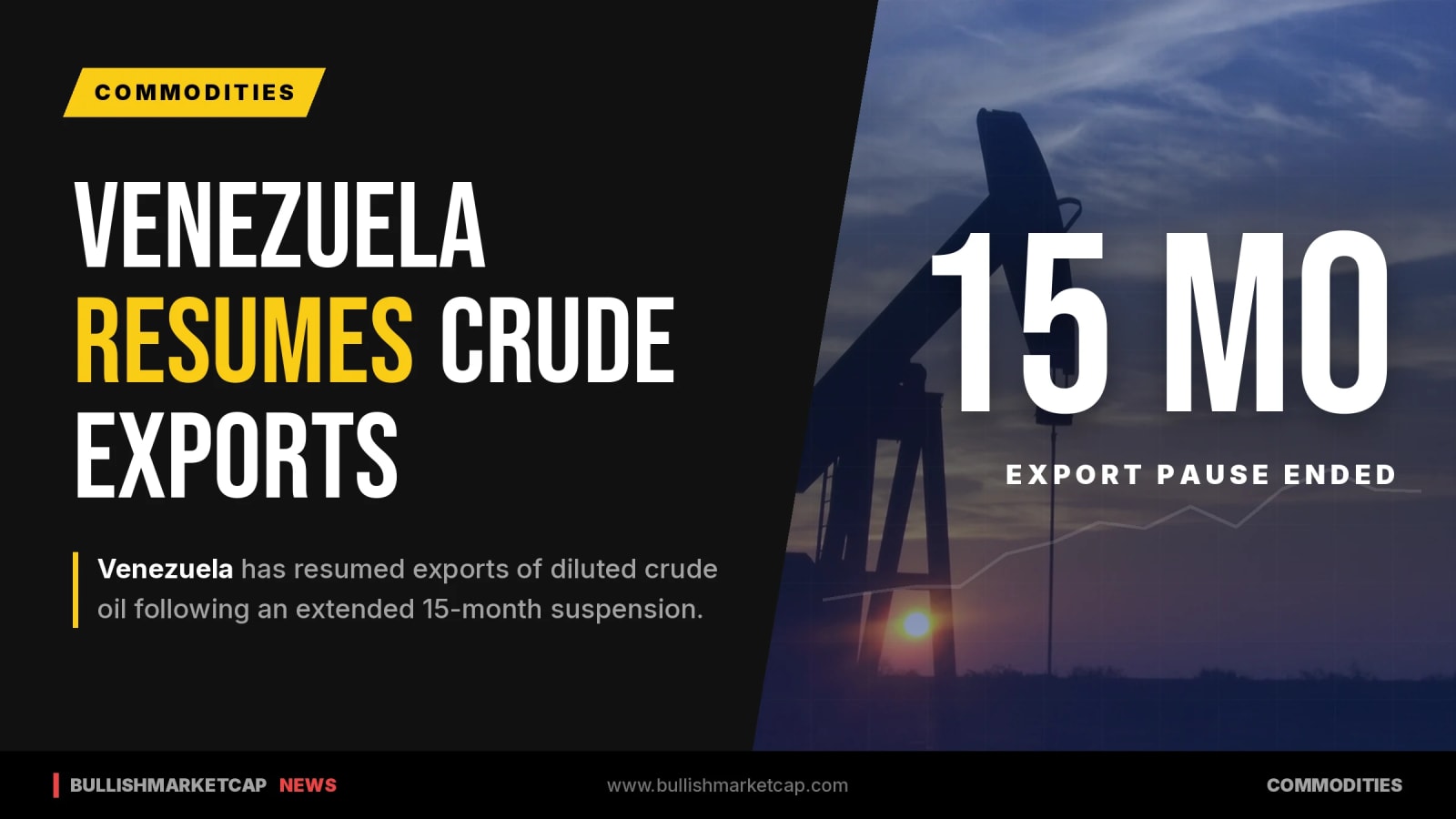 Venezuela Resumes Diluted Crude Exports After 15 Months