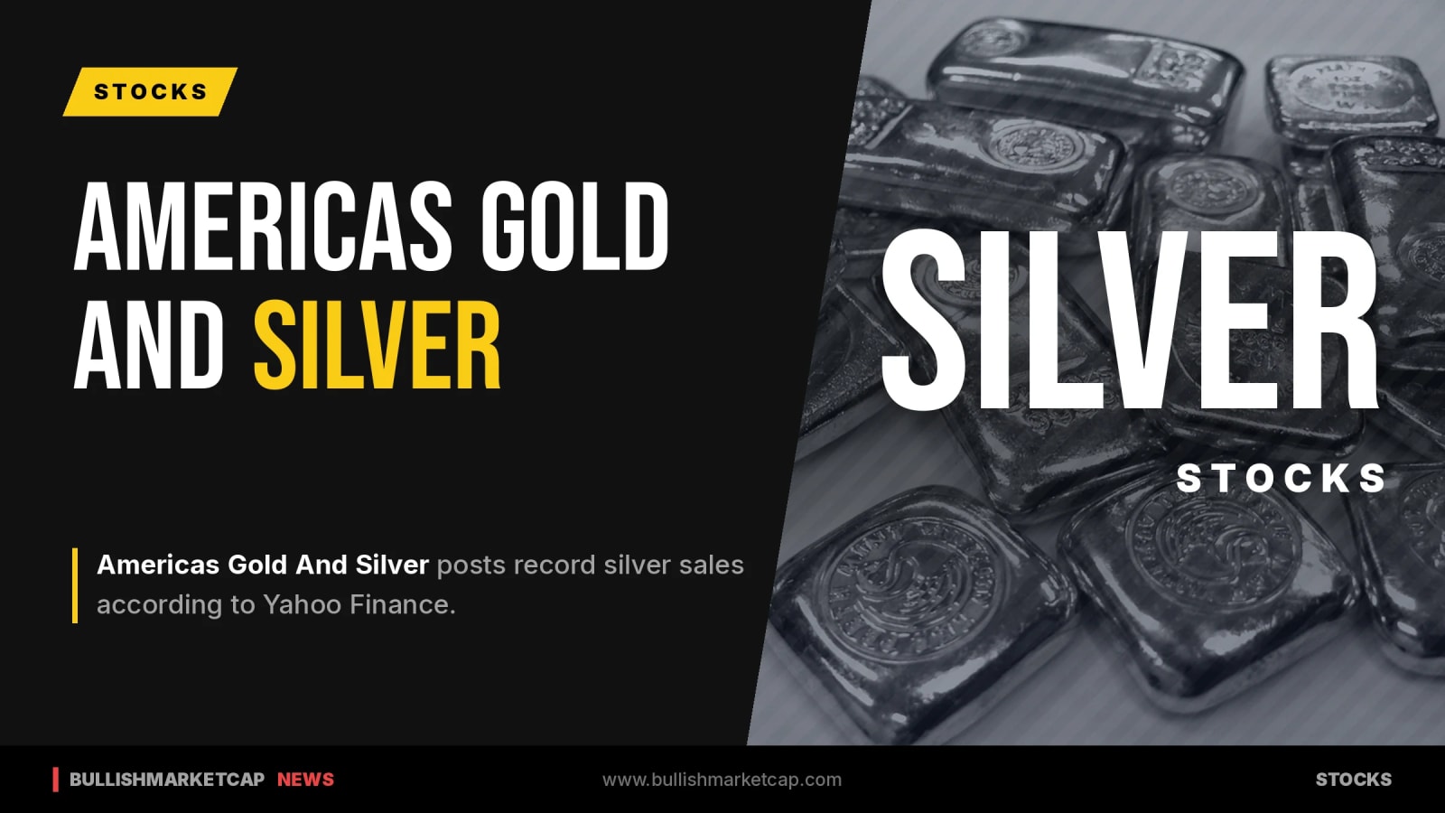 Americas Gold And Silver Reports Record Silver Sales