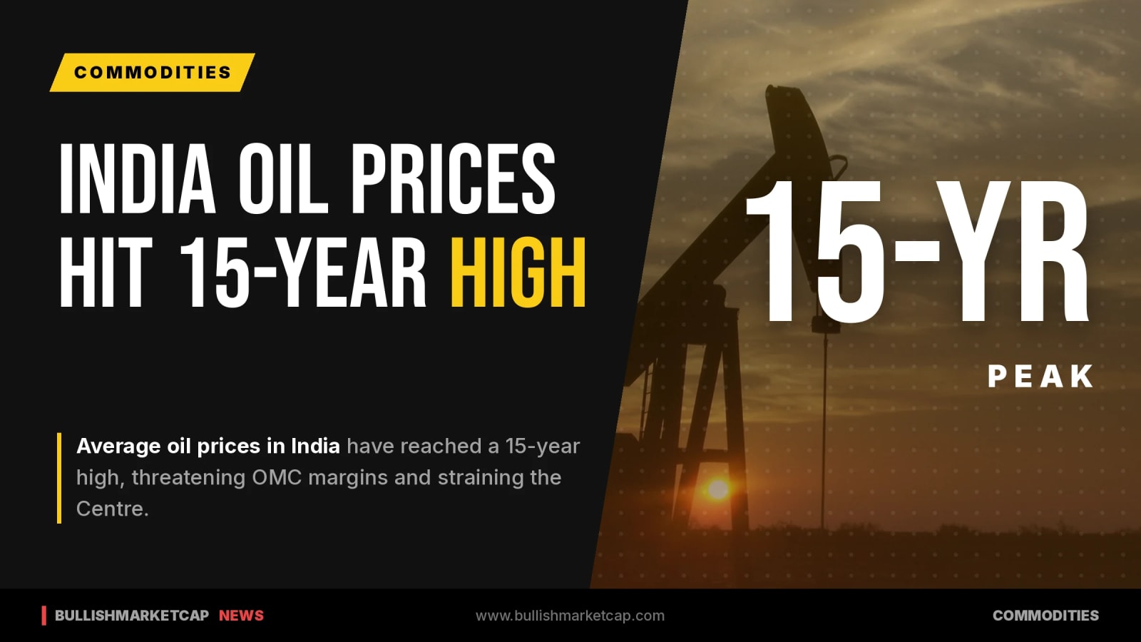 India Oil Prices Hit 15-Year High