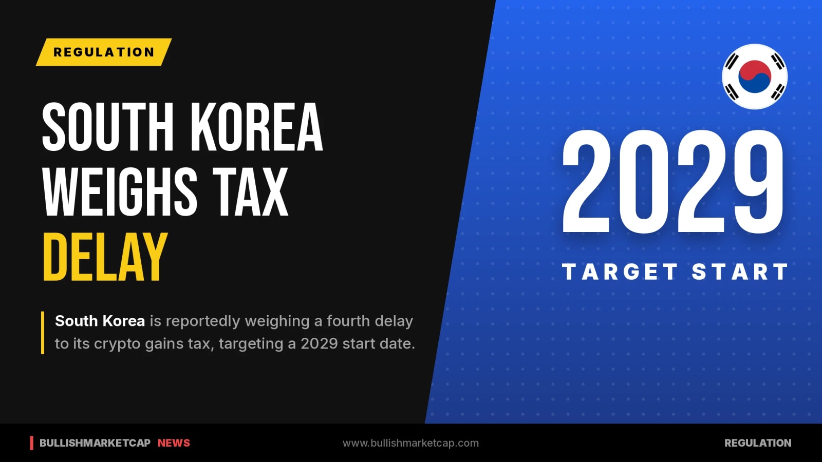 South Korea Weighs Fourth Crypto Tax Delay
