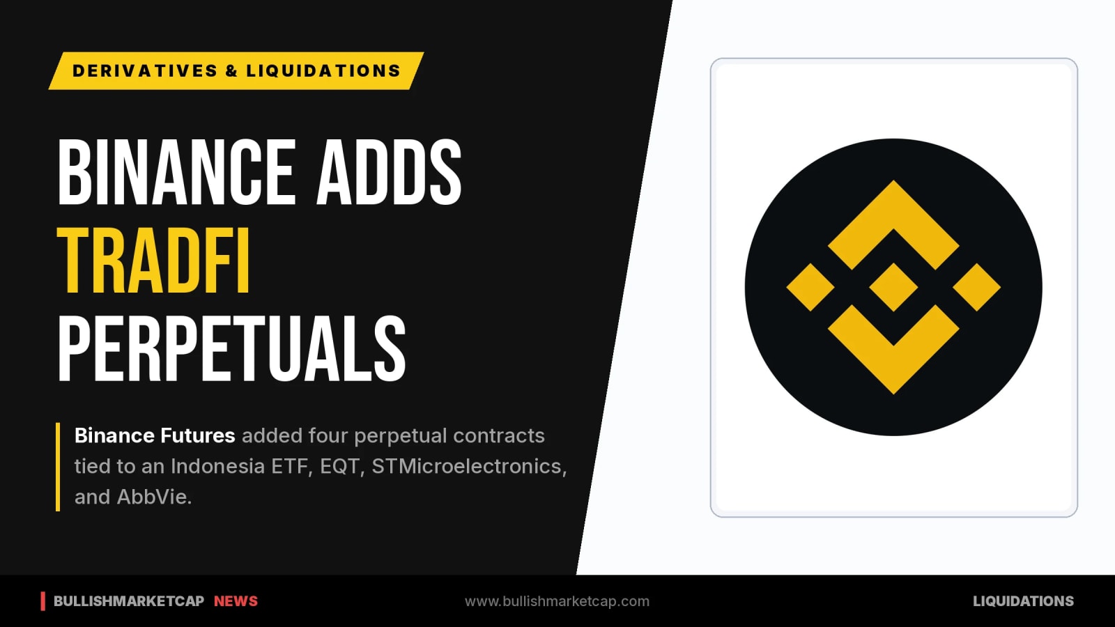 Binance Adds Four TradFi Perpetuals With 20x Leverage