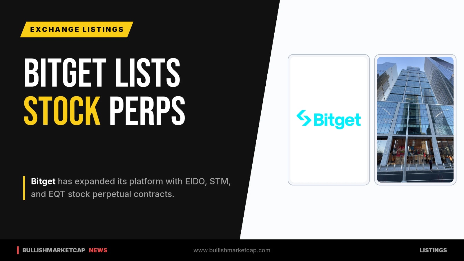 Bitget Lists EIDO, STM and EQT Stock Perpetual Contracts