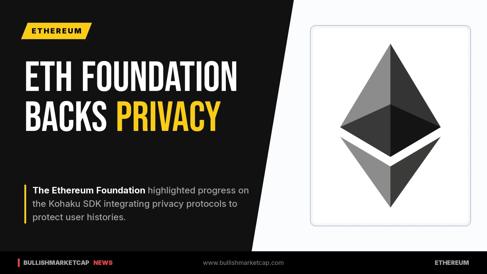 Ethereum Foundation Advances Default Wallet Privacy With Kohaku