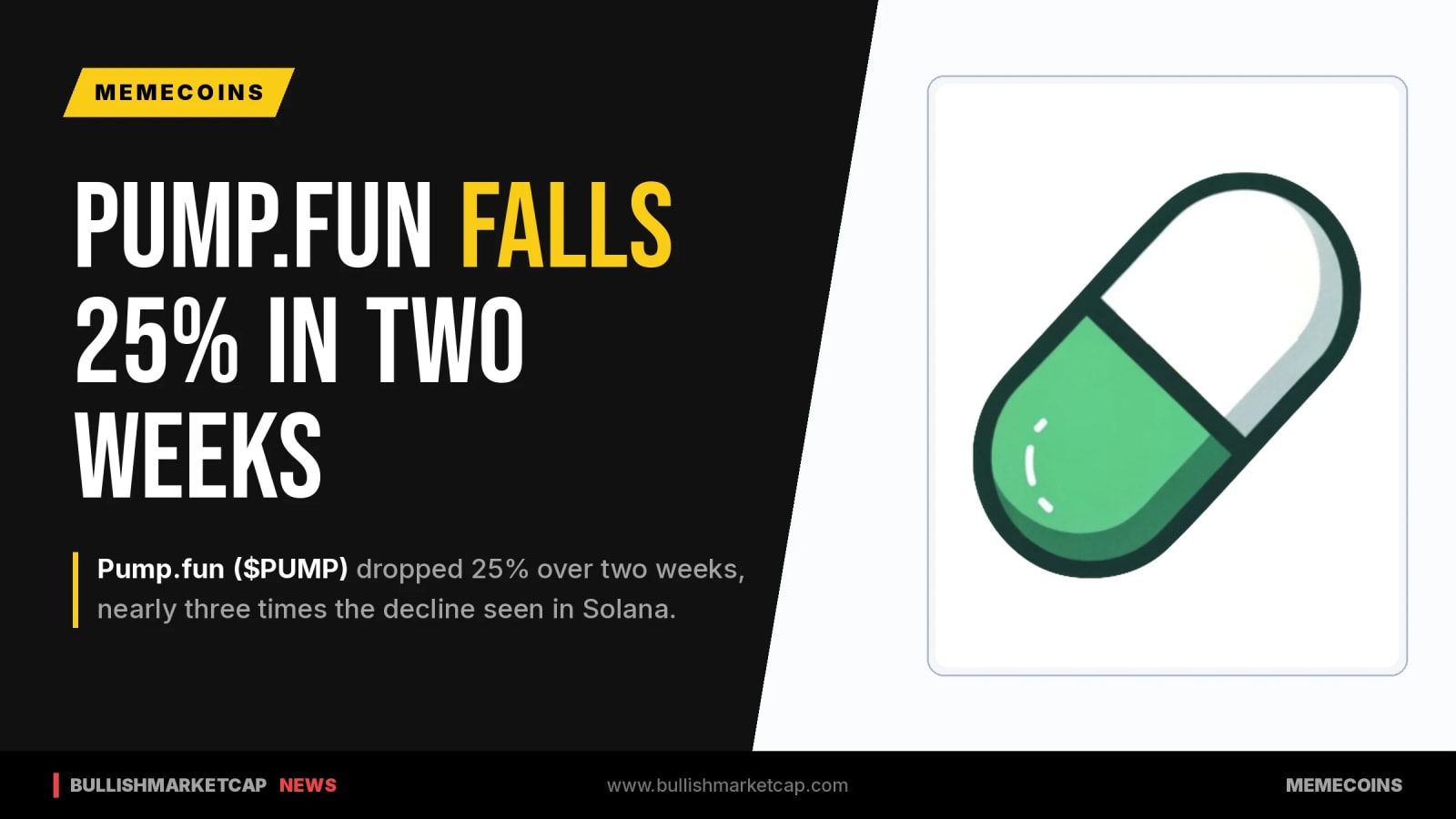 Pump.fun Drops 25% in Two Weeks As Solana Machine Slows