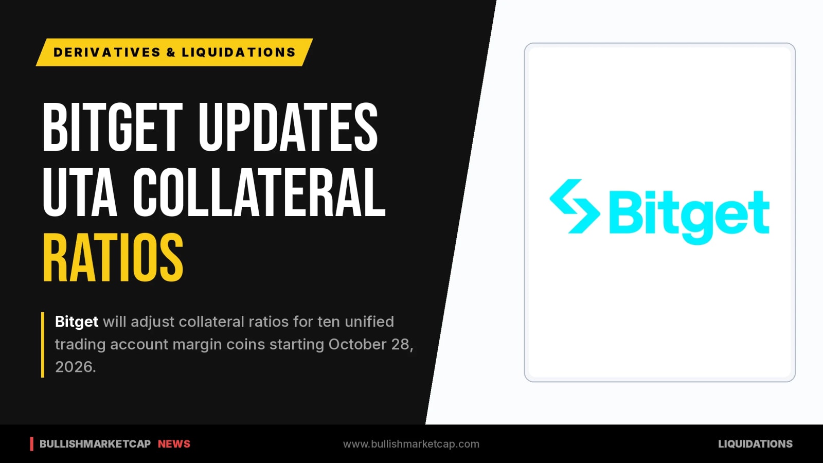 Bitget Adjusts Collateral Ratios for Ten Assets in UTA