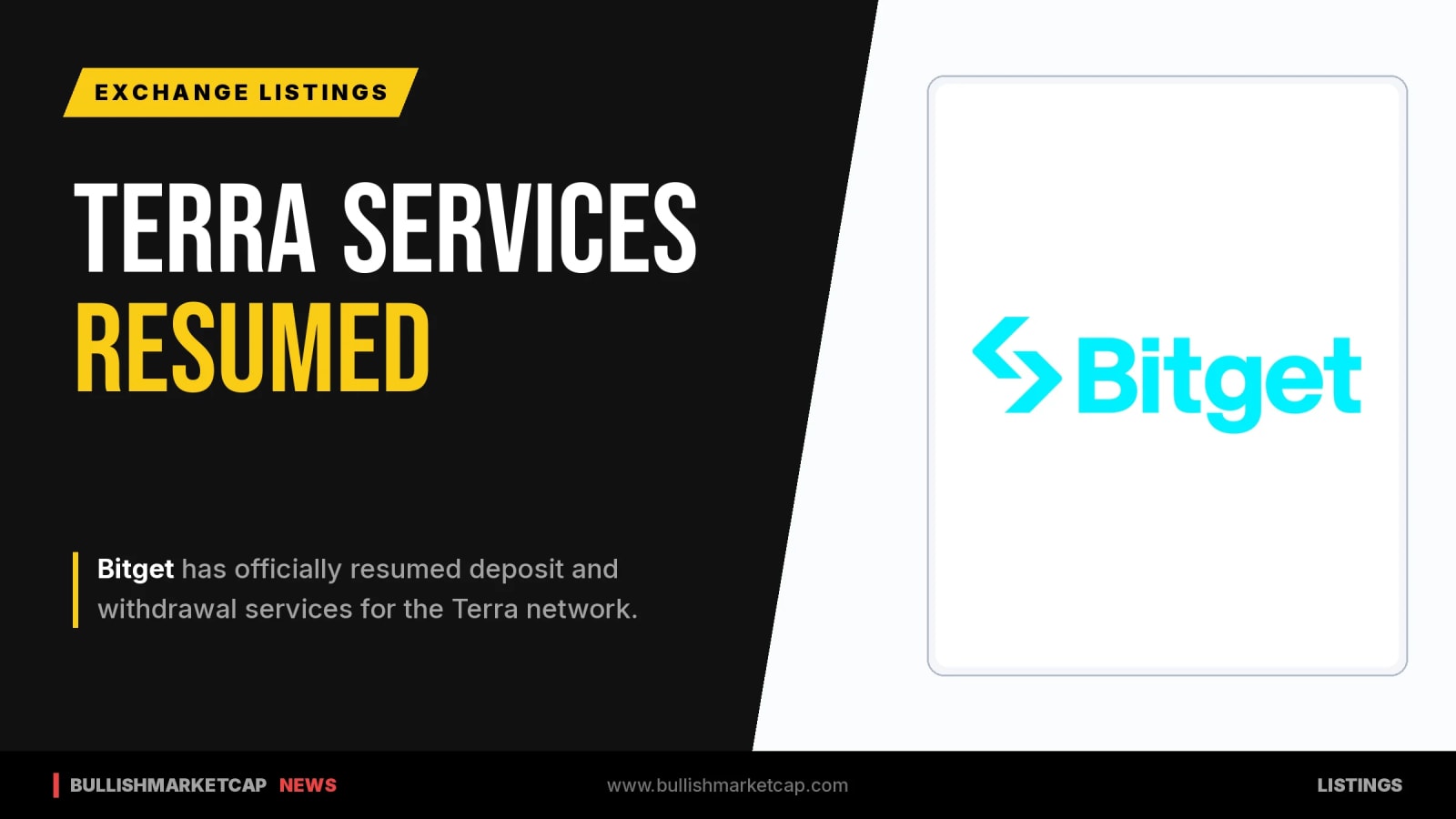 Bitget Resumes Terra Network Deposits and Withdrawals