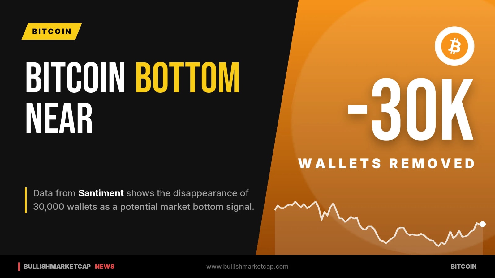 Bitcoin Bottom Near As 30000 Wallets Disappear