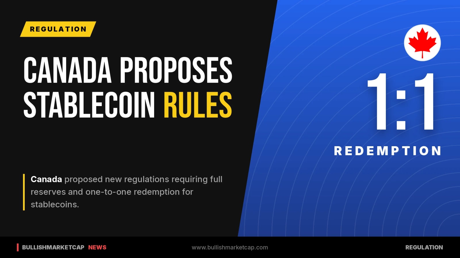 Canada Proposes Stablecoin Rules For Full Reserves