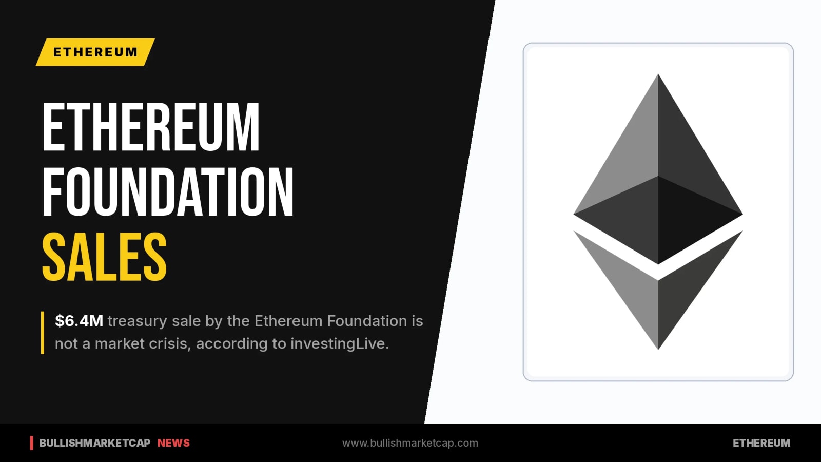 Ethereum Foundation $6.4M Treasury Sale Not A Market Crisis