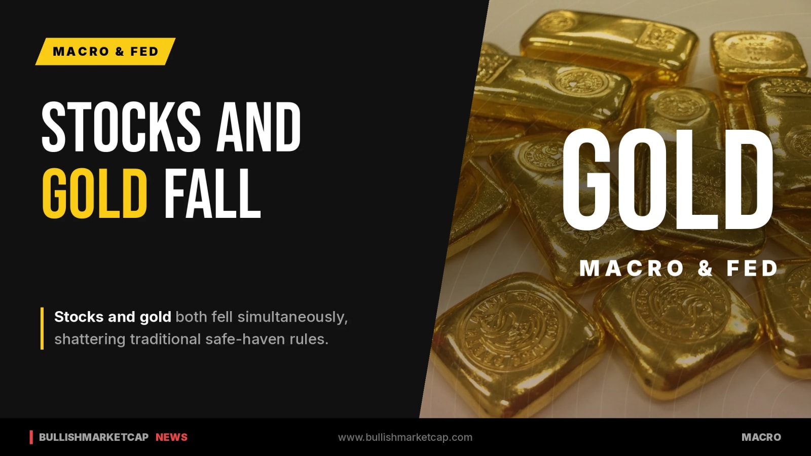 Stocks And Gold Both Fall As Safe-Haven Rules Break