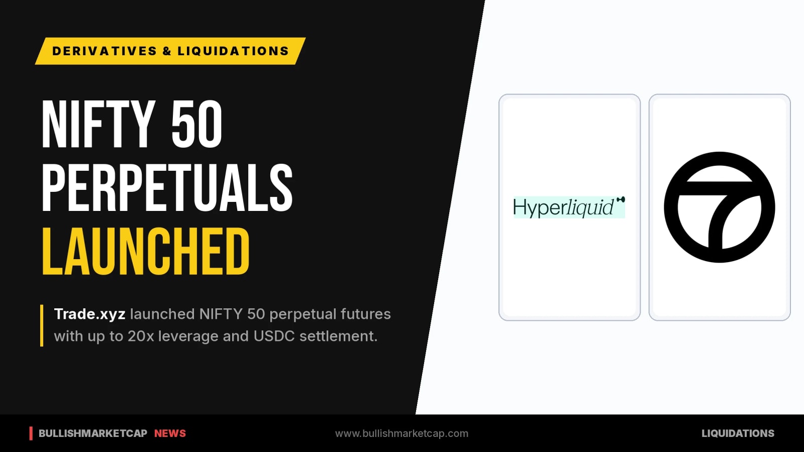 Trade.xyz Launches NIFTY 50 Perpetuals With 20X Leverage