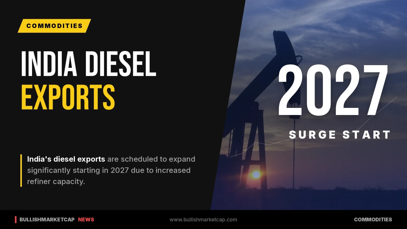 India Diesel Exports Set to Surge From 2027 on Refineries