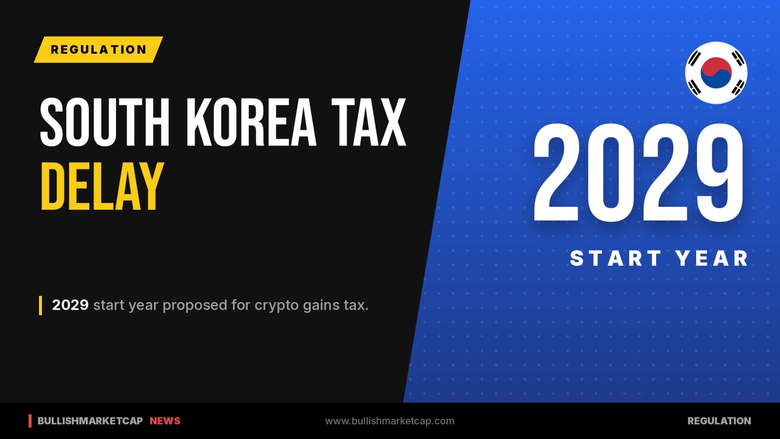 South Korea May Delay Crypto Gains Tax to 2029
