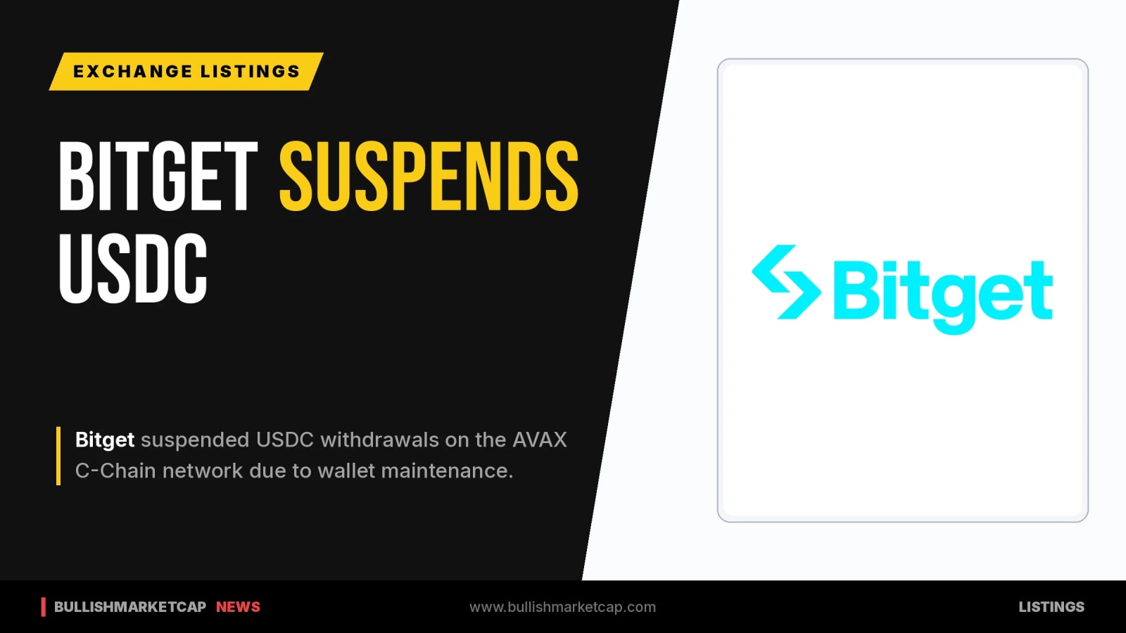 Bitget Suspends USDC Withdrawals on AVAX C-Chain