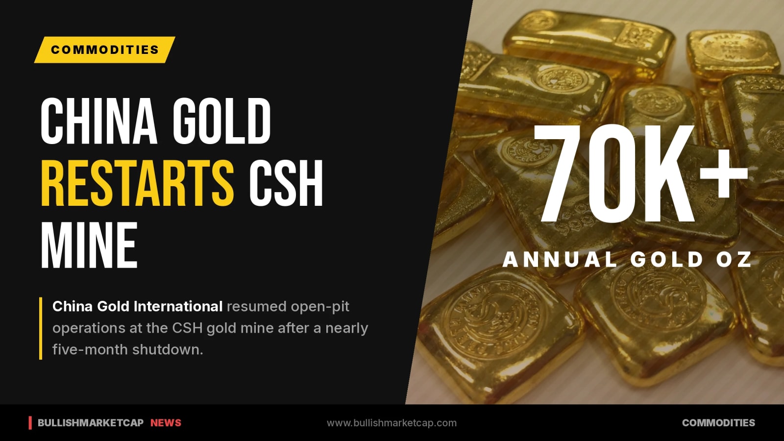 China Gold Restarts CSH Mine After Five-Month Shutdown