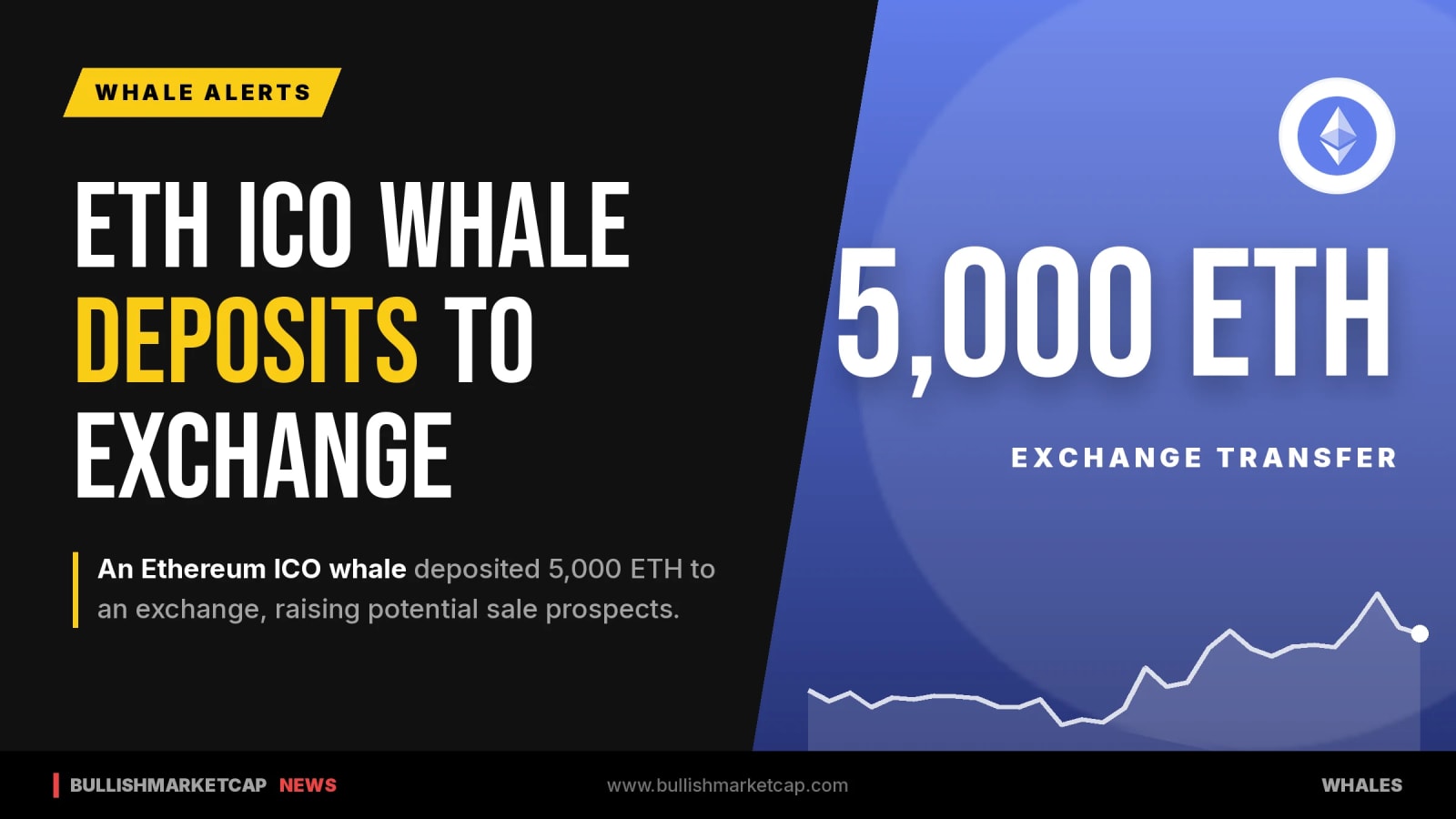 Ethereum ICO Whale Deposits 5,000 ETH to Exchange