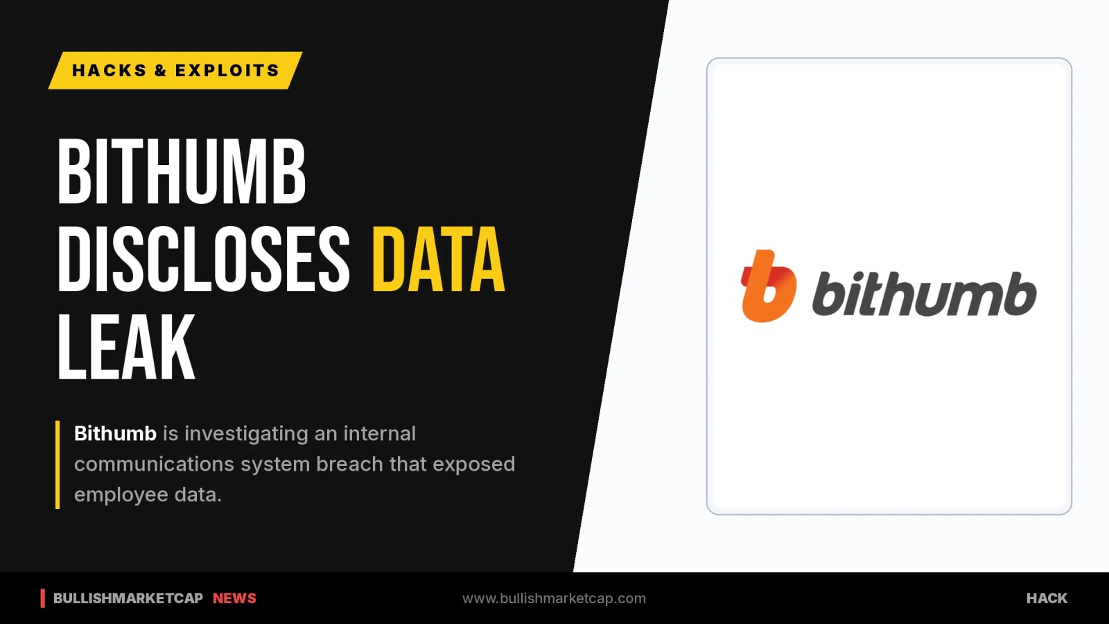 Bithumb Discloses Data Leak After Internal Breach