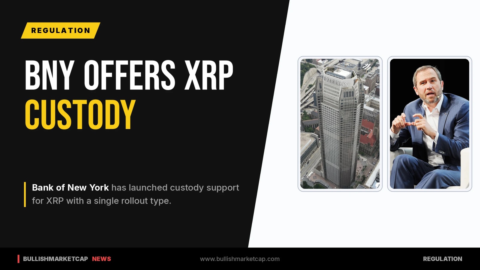 BNY Offers XRP Custody With Single Rollout Type