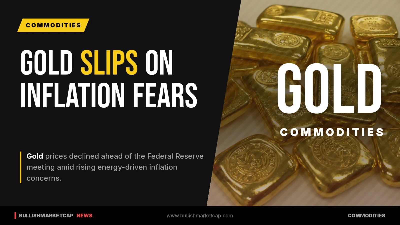 Gold Slips On Oil-Fueled Inflation Fears Ahead Of Fed