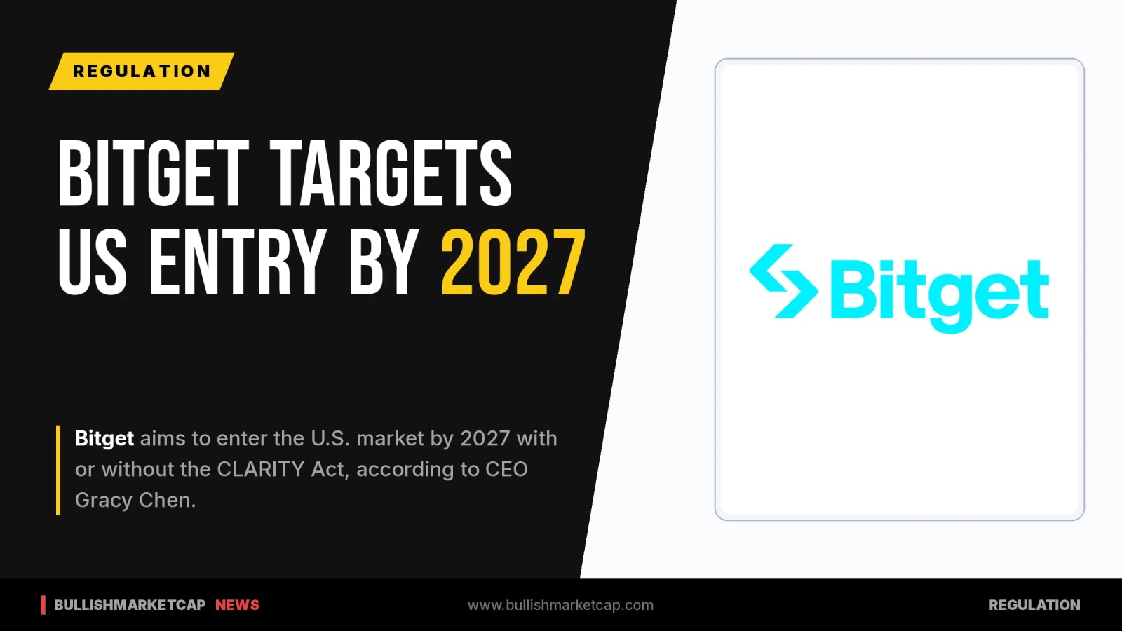 Bitget Targets US Market Entry by 2027 Under CEO Gracy Chen