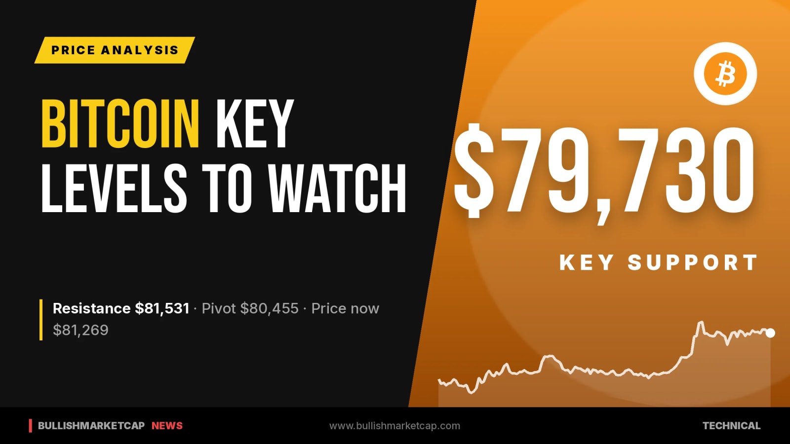 Bitcoin Key Levels: Support at $79,730, Resistance at $81,531